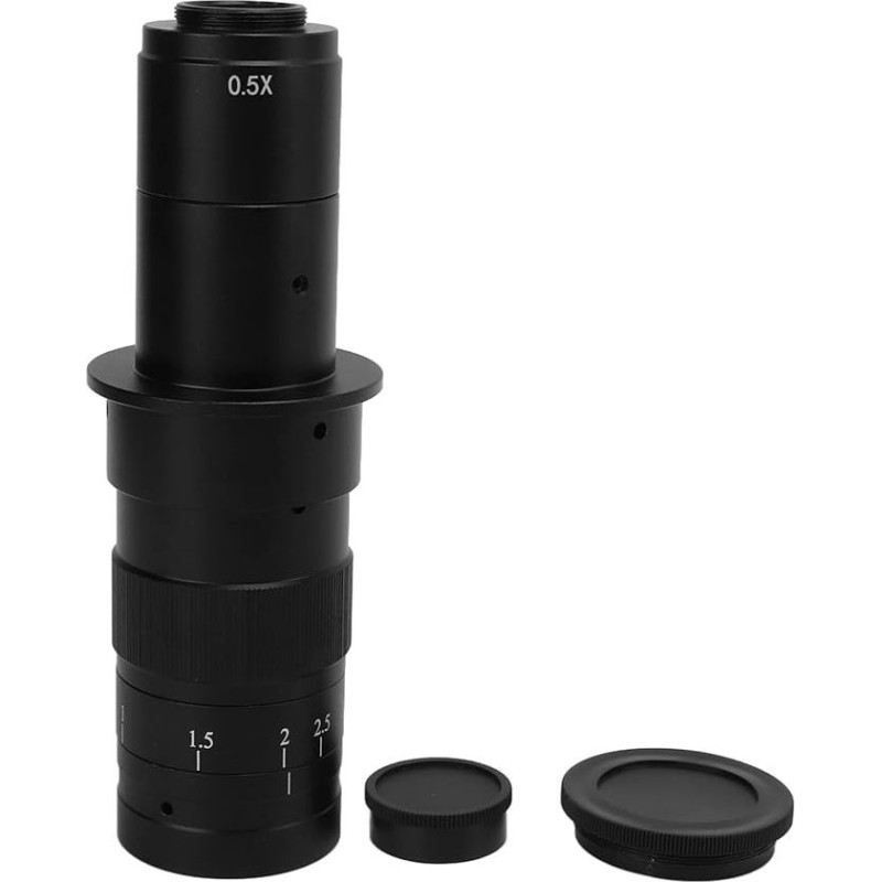 180x priartinantis mikroskopo kameros objektyvas su C laikikliu ir reguliuojamu didinimu, skirtas VGA USB pramoniniam vaizdo mikroskopo fotoaparatui
