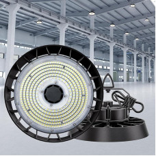 ANTENLICHT LED salės apšvietimas 200 W vėsios baltos spalvos 5000 K 90° spindulio kampas 34000 lm prožektorius LED UFO Highbay pramoninis šviestuvas IP65 vidaus prožektorius komercinės paskirties sandėliams/dirbtuvėms/garažo apšvietimui