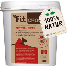 cdVet Fit-Crock Dog Food Dry Special Beef Mini 3 kg, Low Purine & Grain-Free