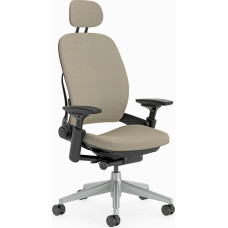 Ergonominė biuro kėdė „Steelcase Leap“ su „LiveBack“ juosmens atrama, lanksčiu atlošu, reguliuojamu galvos atlošu, spalva „Truffle“, 62 x 68 x 117 cm | Pagaminta Prancūzijoje, iš anksto surinkta, su universaliais ratukais, aukščiausios kokybės medžiagos, 