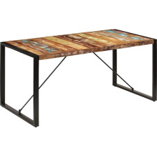 „vidaXL“ valgomojo stalas 160 x 80 x 75 cm, pagamintas iš perdirbto masyvio medžio