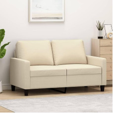 ZEYUAN 359157 2-Seater Sofa Cream 120 cm Fabric, Sofas & Couches, Sofa Living Room, Sofa for Teenager's Room, Relaxing Sofa, Sofa for Bedroom, Upholstered Sofa