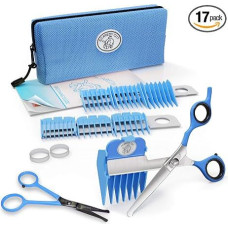 „Scaredy Cut®“ tylių kirpimo mašinėlių ir „TINY TRIM“ žirklių rinkinys, mėlynas