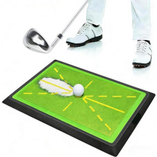 Golfschaukelmatte für präzises Ballstriking und Schwungpfad-Feedback, Robuste Übungsmatte mit Anti-Rutsch Basis für Anfänger, Fortgeschrittene und Kinder