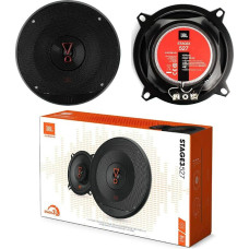 2 garsiakalbiai, suderinami su „JBL Stage3 527“ – 2-jų krypčių koaksialiniai, 5,25 colių (13,00 cm, 130 mm), 40 W RMS ir 200 W maks., 3 omai, 91 dB SPL, automobiliniai, juodi, pora