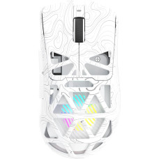 AULA SC620 Wireless Gaming Mouse, BT5.0/2.4G/USB-C, with PixArt PAW3311 Sensor, 12000DPI, 8KHz, Fire Button, 7 Programmable Buttons, 67 g Lightweight, 400 mAh Battery, RGB Gamer Mouse for PC/Mac (White-L)