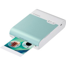 Canon Selphy Square QX10 Mini Photo Printer - Square Print (Built-in Battery, WiFi, 287 dpi x 287 dpi, USB Cable, Thermo-Sublimation Printing), Mint Green