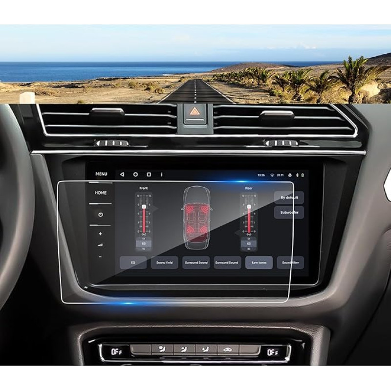 Coleya Navigation Screen Protector Compatible with VW Tiguan 2 2020 2021 2022 2023, VW Tiguan 2 Tempered Glass Screen Protector, 9H Anti-Scratch GPS Screen Protector (9.2 Inches)