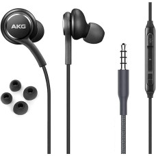 ElloGear Samsung Galaxy S10 S10E Plus Original Equipment Wired Stereo Earphones Designed by AKG with Mic and Volume Control (Black)