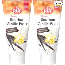 „RUF“ burbono vanilės pasta, tikra burbono vanilė iš tūbelės, skirta pyragams, tortams ir desertams, 1 arbatinis šaukštelis: aromatas – 1 vanilės ankštis, be glitimo, tinka veganams, 75 g (2 vnt. pakuotė)