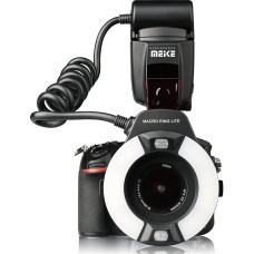 Meike MK-14EXT-N I-TTL Macro Ring Lite Flash with LED AF Assist Lamp for Nikon Cameras D5100 D3200 D3300 D5200 D90 D850 D3500
