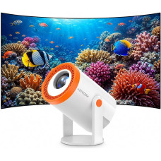 MB02 Mini Projector Portable Compact 720P Compatible with 4K 200 ANSI Lumens WiFi Bluetooth HDMI USB Pocket Projector for Movies, Travel, Bedroom and Presentations