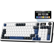 The G-Lab KEYZ Elite 450 WB Wireless Gaming Keyboard with LCD Display, Tri Mode 2.4GHz/Bluetooth/Wired - Mechanical Keyboard Hot Swap, Pre-Lubricated Switch, Gasket 5 Layers, RGB