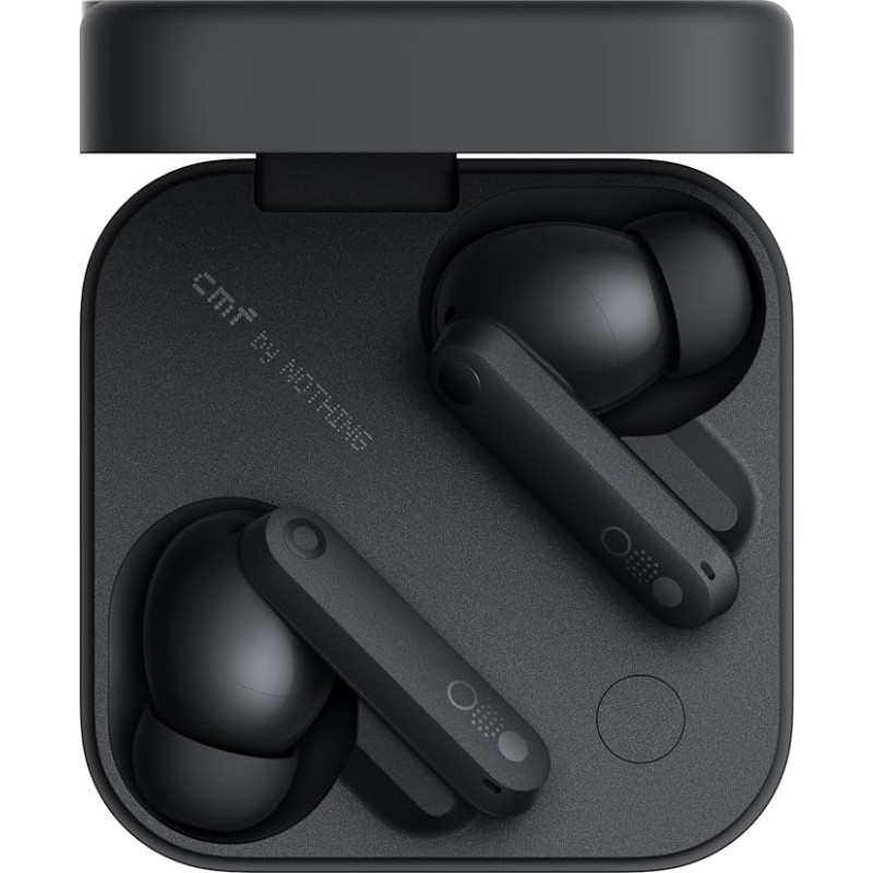 „CMF by Nothing Buds Pro 2“ belaidės ausinės su Hi-Fi garso kokybe, 50 dB pažangiu aktyviuoju triukšmo slopinimu, 6 HD mikrofonais ir erdvinio garso efektu – tamsiai pilkos spalvos