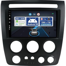 9 colių automobilių radijas, skirtas „Hummer H3“ (2005–2010 m.) su GPS navigacija – belaidis „CarPlay“ ir „Android Auto“ palaikymas – galinio vaizdo kamera – „Android 14“, 2 DIN – DSP, DAB, vairo valdikliai, 4G, „Bluetooth 5.0“, dviejų dažnių „Wi-Fi“