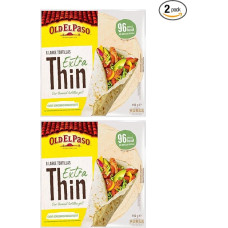 „Old El Paso“ tortilijos – ypač plonos – meksikietiškos tapiokos ir kvietinių miltų tortilijos – skersmuo 20 cm – 6 vnt. pakuotė – 1 x 192 g (2 pakuotės)