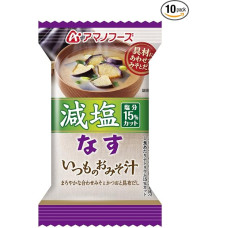 „Amano Foods“ miso sriuba su sumažintu druskos kiekiu, kaip įprasta, 8,5 g × 10, Japonija