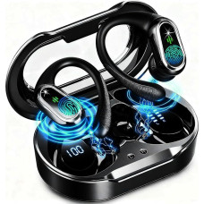 Bluetooth Headphones, Wireless Bluetooth 5.4 Sport Deep Bass, 50 Hours Playtime In-Ear Headphones with 4 ENC Noise Cancelling Mic, IP7 Waterproof Earphones, LED Display for Work and Study