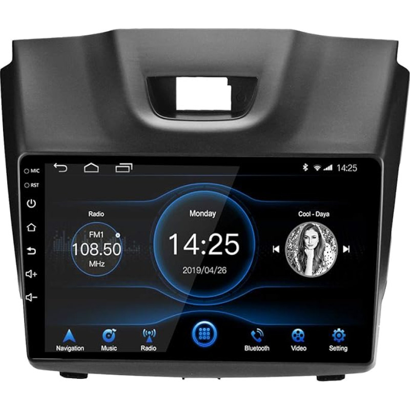 EZoneTronics Android 10.1 for Isuzu D-MAX 2012-2018, MU-X 2013-2017 Car Radio Stereo 9 Inch Capacitive Touchscreen High Definition GPS Navigation Bluetooth USB WiFi AM FM RDS Player 2G RAM + 32G ROM