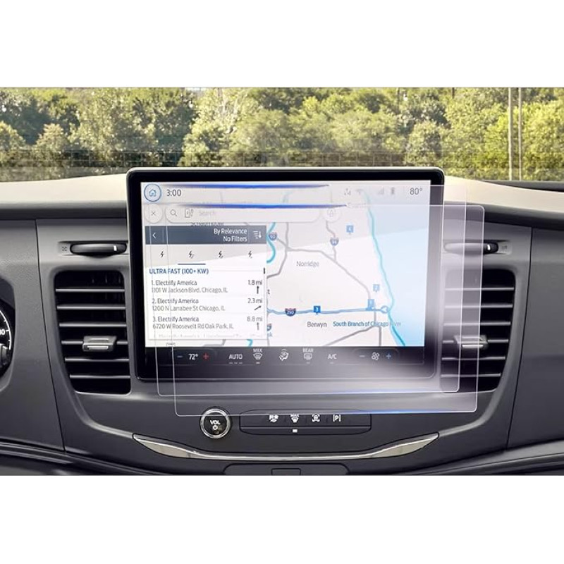 GAFAT Fo-rd Transit Custom/E-Transit EV 2022 2023 2024 12 Inch Navigation Protective Film, Nano Screen Protector Compatible with Ford Transit 12 Inch SYNC 4, Shockproof, 6H Anti-Scratch, Pack of 2