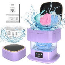 Camping Washing Machine, 12 L, 2 kg, 2 in 1 Mini Washing Machine with Spinner, Deep Cleaning of Baby Clothes and Underwear, Socks, Travel Washing Machine for Dormitories, Motorhomes, Homes, Travel