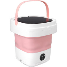 Qcwwy Portable Mini Bucket Washing Machine, Foldable Washing Machine with Soft Dryer Function for Household (EU Plug)