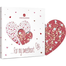 Ruby Heart with Rhubarb - Chocolate Heart Pink | World First | Gift | Gift | Valentine's Day | Women | Woman | Love Gift | Mother's Day | Birthday | Girlfriend