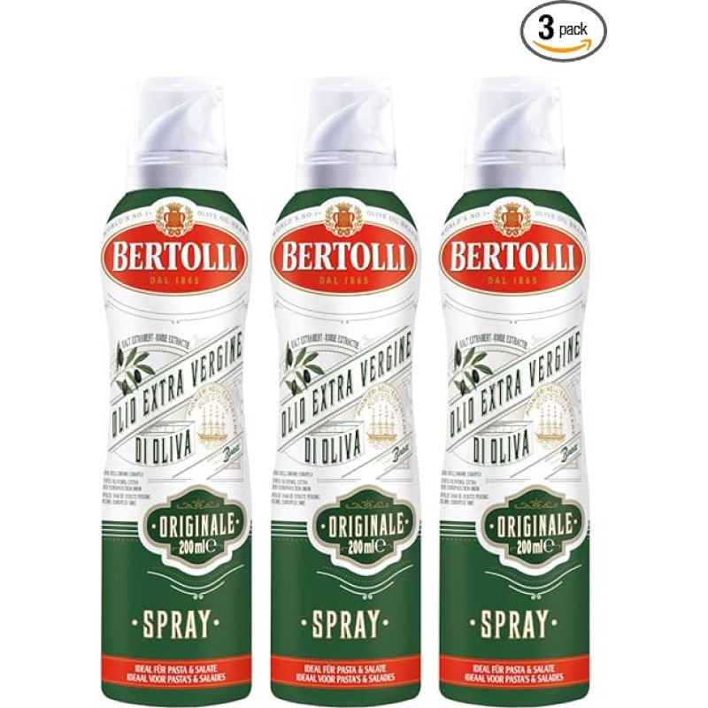 Bertolli Extra Vergine Original Olio di Oliva alyvuogių aliejaus purškiklis 3 x 200 ml