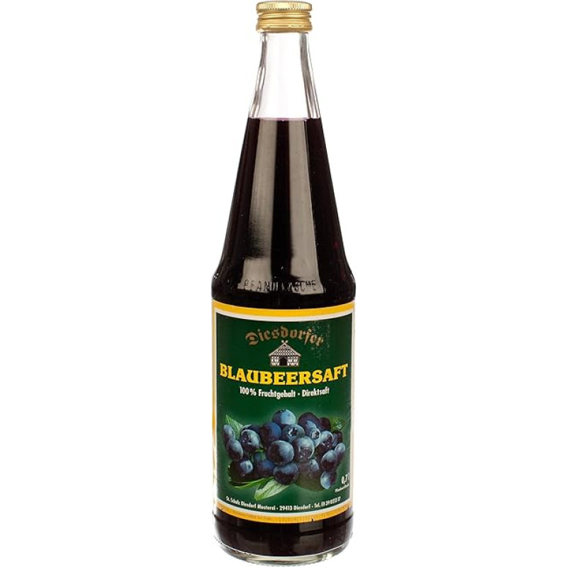 Diesdorfer 100% mėlynių sultys Mėlynių sultys 0,7 l - tiesioginės sultys (0,7 l)