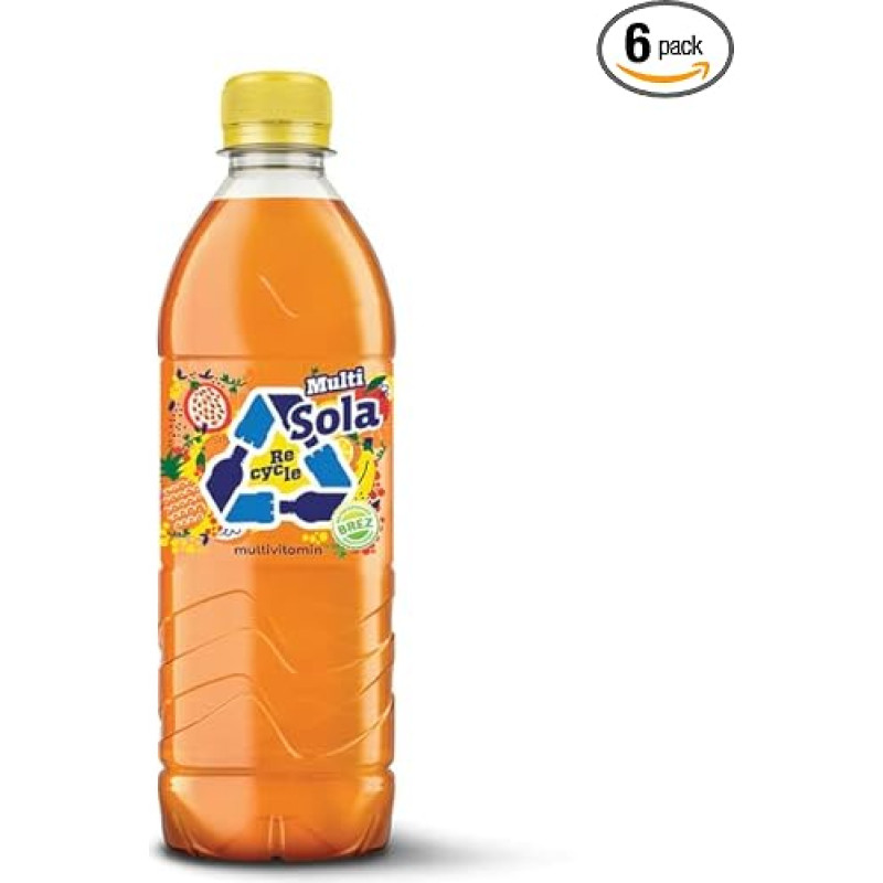 Sola Multivitaminsaft, 0,5 L Prime Drink, 6 pakuotės Frischer Multivitaminsaft zur Erfrischung, Frischer Multivitaminsaft mit echtem Geschmack, Saft mit gepresstem Geschmack und echten Zutaten