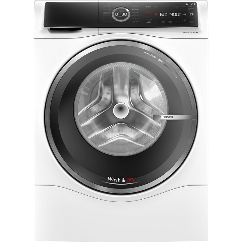 BOSCH WNC244070 8 serijos skalbyklė-džiovyklė, su priekine 9/6 kg talpa, 1400 aps/min, 