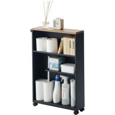 YAMAZAKI Tower vonios kambario vežimėlis, plienas, juodas, vieno dydžio