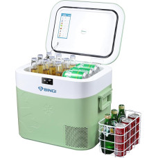 Bingi Compressor Cool Box 22 L, Portable Electric Fridge 12/24 V DC Electric Freezer Portable Freezer for Car Truck Picnic Camping and Home Use