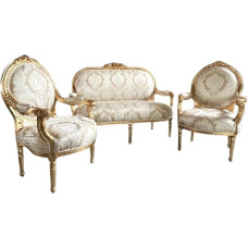 Šampano aukso spalvos poilsio sofos komplektas, retro baroko rokoko stiliaus, sofos komplektas gyvenamajam kambariui, namų apdaila viešbučio poilsio kambariui