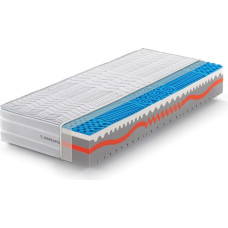 Marcapiuma - Vienvietis čiužinys Sunshine Visco Foam 90 x 190 H 25 cm Ortopedinis H2 Medium 9 zonų Visco čiužinys Nuimamas užvalkalas Sidabro ir anglies pluoštas Nuo erkučių Kvėpuojantis Pagaminta Italijoje