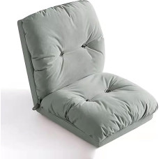 Sulankstoma sofa lova, nešiojama kėdė, lova, grindų čiužinys, sulankstoma sofa lova, grindų kušetė, futono čiužinys svečių kambariui, stovyklavietei, kelionei (spalva: žalia, dydis: S)