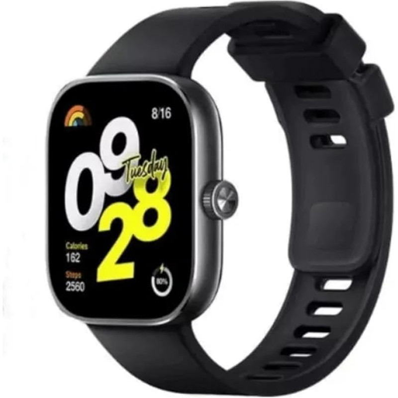 Xiaomi Redmi Watch 4 Smartwatch with 1.97 Inch AMOLED Display with 390 x 450 Pixels and 60 Hz, Up to 20 Days Battery Life, HyperOS, Heart Rate and Blood Oxygen Measurements - Obsidian Black