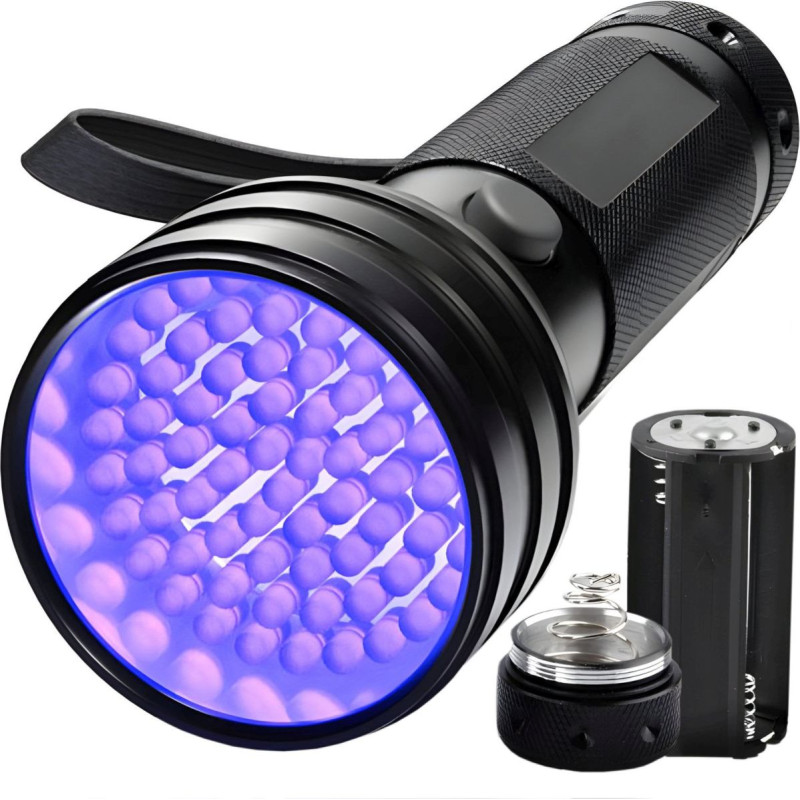 Retoo Taktinis metalinis UV žibintuvėlis su 51 LED baterija