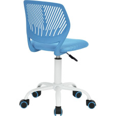 FurnitureR Dining Room Swivel Chairs, 1 Piece Kitchen Chair, Padded Chair, Swivel Chair, Comfortable Chair with Wheels, Backrest, Armless Chair for Dining Room, Living Room, Blue M