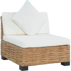 Lauko sodo sofa Sofa be rankų su natūralaus rotango pagalvėle Miegamojo sofa Sofa sofa Sodo sofa Svetainės sofa Terasa Lauko baldai