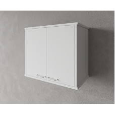 Negrari PVC Resin Wall Cabinet Moisture Resistant Indoor Storage Unit Suitable for Indoor and Outdoor Use L60 x D34 x H52 cm White