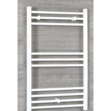White Flat Heated Towel Rail 500mm Wide x 700mm High