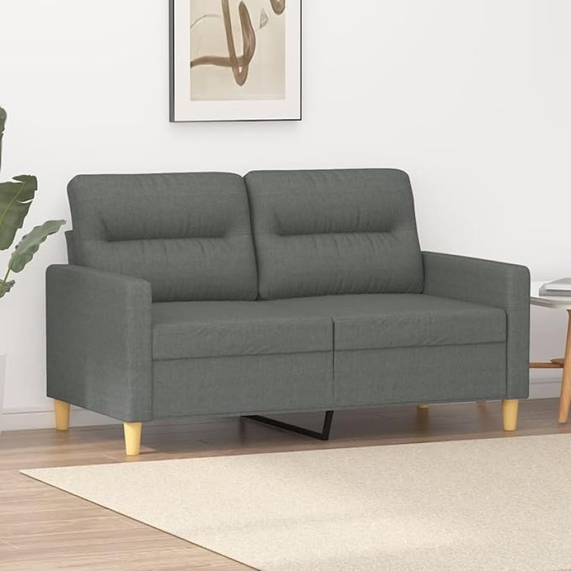 LAPOOH 2 vietų sofa, tamsiai pilka, 120 cm, audinys, Sofos ir kušetės, Sofa svetainė, Sofa paauglių kambariui, Sofa poilsiui, Sofa miegamajam, Miegamojo sofa, Minkšta sofa 359228