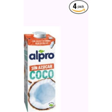 Kokosnussgetränk Ohne Zucker,1LT, Flüssig, Erfrischungsgetränk in PETE Kunststoffverpackung, Zimmertemperatur. 4er Pack