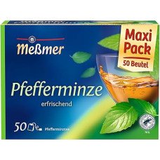 Meßmer Peppermint, 50 Tea Bags, Vegan, Gluten-Free, Lactose-Free