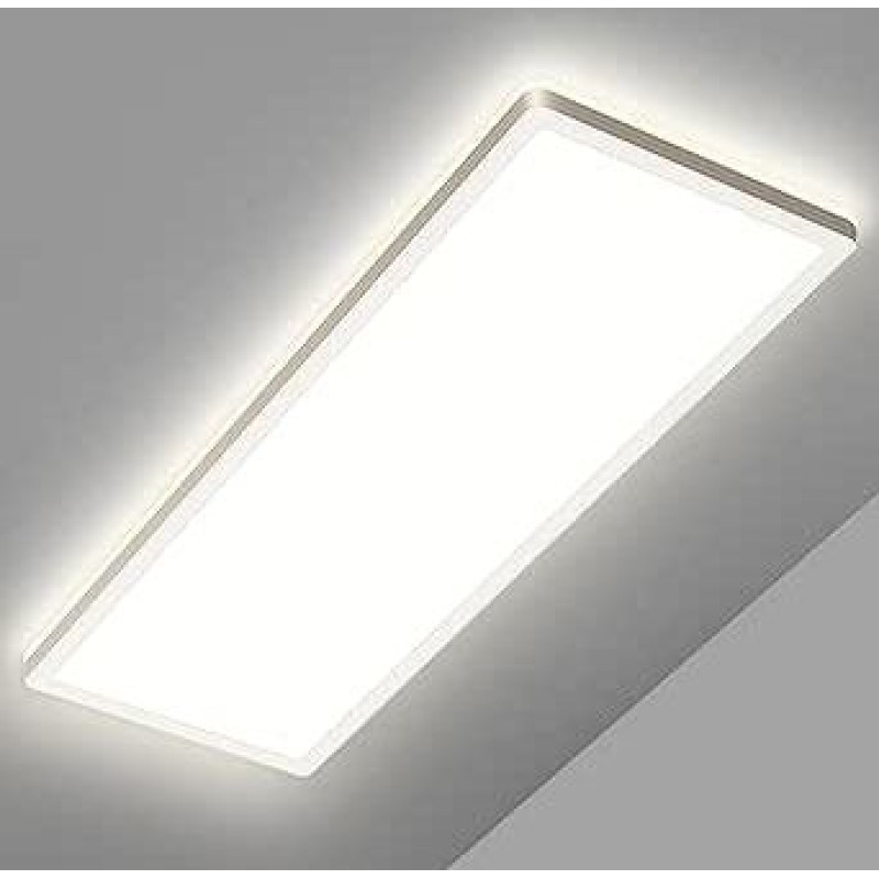 LED lubų šviestuvas plokščias lubų šviestuvas stačiakampio formos LED panelinė lempa lubų šviestuvai 24 W 2500 LM biurui virtuvei gyvenamajam kambariui prieškambariui biurui vonios kambariui 4000 K neutralios baltos šviesos apšvietimo efektas