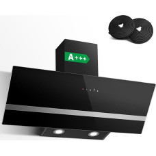 SNDOAS A+++ 90 cm gartraukis, ištraukiamasis / recirkuliacinis gartraukis, 400 m³/h ištraukiamasis gartraukis su 3 lygiais + 