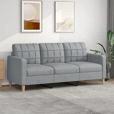 ShGaxin 3-vietė sofa, šviesiai pilka, 180 cm, audinys, Sofa Svetainė, Jaunimo sofa, Atpalaiduojanti sofa, Sofos ir kušetės, Sofa miegamajam, Jaunimo kambarys