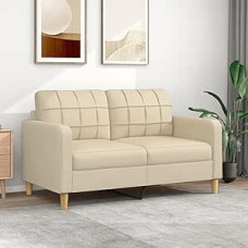 Chaduof 359093 2 vietų sofa Cream 140 cm Audinys, Sofos ir sofos, Sofa svetainė, Sofa paauglių kambariui, Sofa poilsiui, Sofa miegamajam, Miegamojo sofa, Minkšta sofa