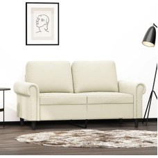 2-Sitzer-Sofa Dopplesofa Sofa Couch Loungesofa Polstersofa Relaxsofa Gästesofa Loveseat Sofa für Wohnzimmer Schlafzimmer Gästezimmer Creme 120 cm Samt